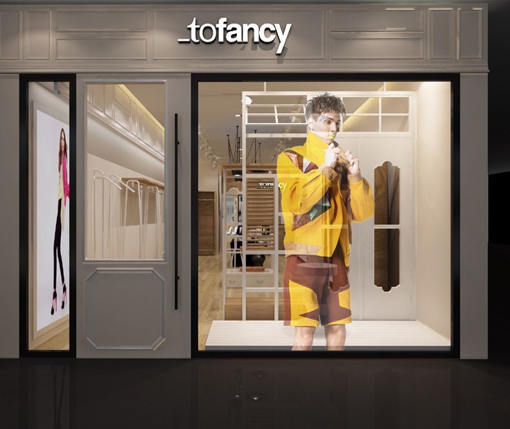 大宝娱乐智慧显示屏门店橱窗LED透明屏展示